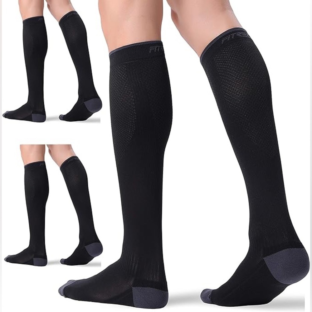 NWT Fitrell S/M Black Compression Socks (2 Pack) - Unisex